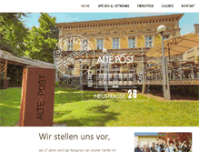 Tablet Screenshot of cafe-alte-post.de